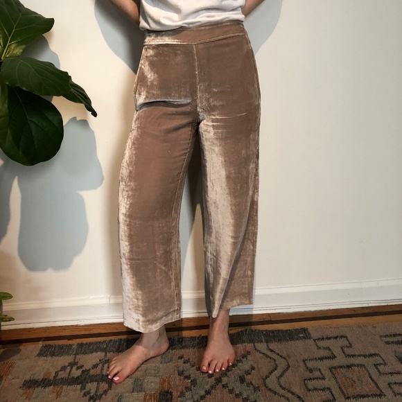 madewell green velvet pants